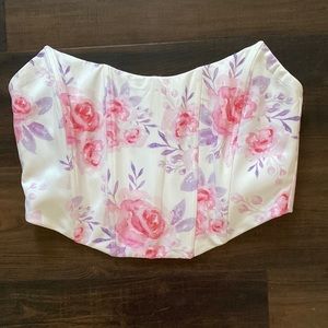 White Fox Boutique Floral Corset